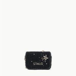 NWT STAUD | Tiny Tommy Beaded Bag Starry Night Black Silver Beads Mini Bag